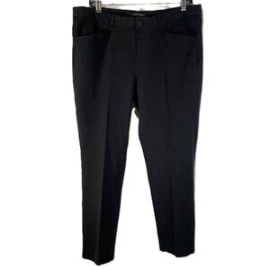 Banana Republic Black Stretch Twill Ankle Crop Pants Size 12